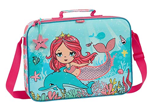 safta 612023385 Bolso Maletín Cartera extraescolares Glowlab, Multicolor