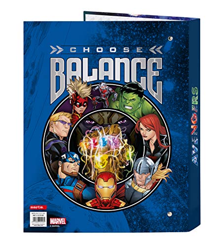 safta Carpeta con Folios.4 Anillas de Avengers Heroes Vs Thanos, 265x330mm