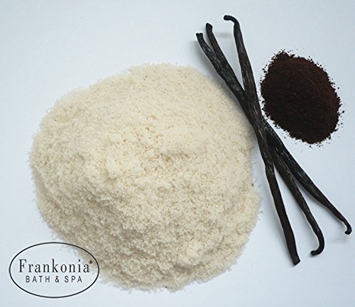 Sal exfoliante para sauna – vainilla 400 g – Sal marina con aceite de jojoba vitamina E Body Scrub – Exfoliante para ducha y cuerpo para todos los tipos de piel – Vegano – Sin parabenos