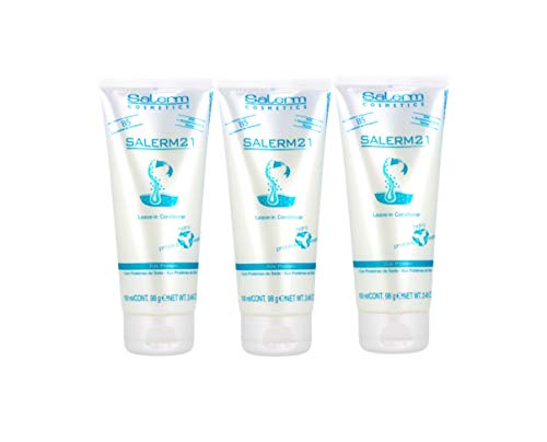 Salerm 21 Acondicionador Proteina de Seda Sin Aclarado 100ml (3 UNIDADES)