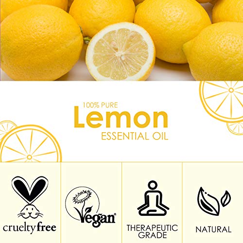 SALKING Aceite Esencial de Limón 120ml,100% Puro y Natural Aceites Esenciales para Humidificador, Aceites Esenciales Naturales Aceite Perfumado de Limón, Regalos Originales para Mujer