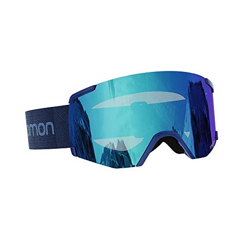 Salomon S/View Máscara unisex Esqui y hacer Snowboard, Negro (Mid Azule), Talla única