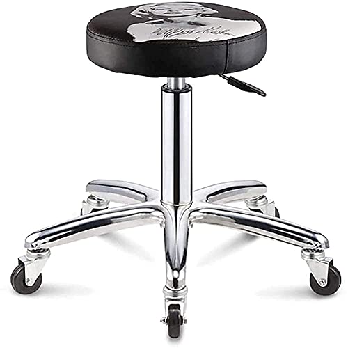 Salón Taburete De Masaje Silla Taburete Giratorio con Ruedas Silla, Sillón Calcetines Silla De Peluquería Silla De Oficina Barbero Sabine Elevador Giratorio Belleza