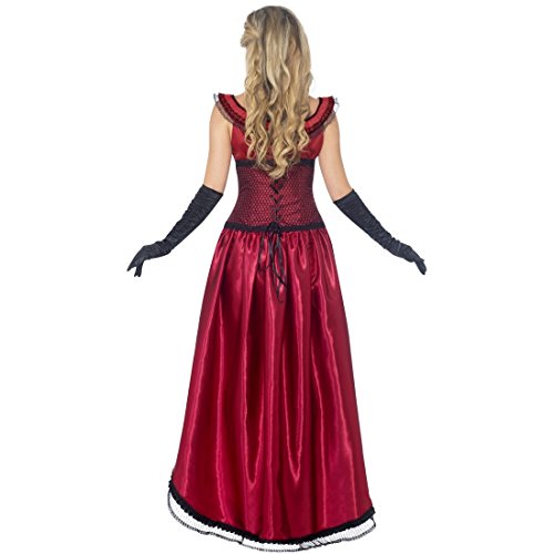 Saloon Girl Vestido Sexy Costume Can Burlesque Western Can Vestido para Disfraz de Chica el cancán Western Saloon para Disfraz de Carnaval o Disfraces Disfraz Bailarina Show para Mujer