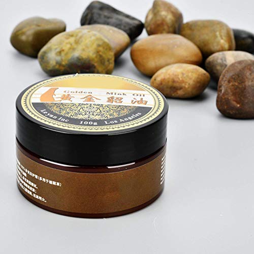 SALUTUYA Crema de Aceite de visón, bálsamo recolorante de Cuero Amarillo Claro con acondicionador de Cuero de Aceite de visón, Kits de reparación de Cuero para Mantenimiento Suavizar el Cuero