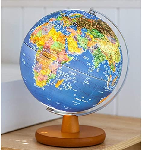 Samanthaa Lámpara de Pared de Moda Globe Taiwan Lámpara de Globo de Alta definición 20c mechón Globo en Relieve Tridimensional en inglés y Chino lámpara de Mesa Decorativa Suministros educativos