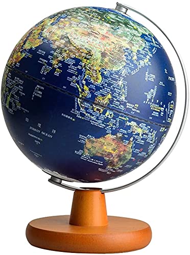 Samanthaa Lámpara de Pared de Moda Globe Taiwan Lámpara de Globo de Alta definición 20c mechón Globo en Relieve Tridimensional en inglés y Chino lámpara de Mesa Decorativa Suministros educativos
