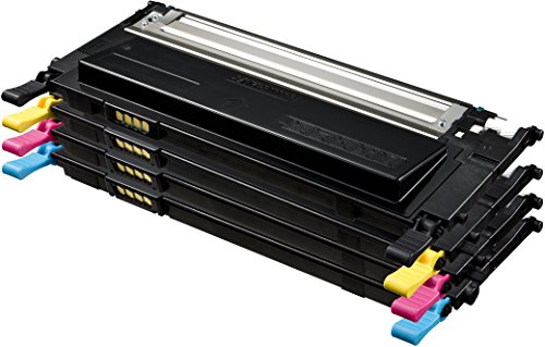 Samsung CLT-P4072C, SU382A, Negro, Cian, Magenta y Amarillo, Cartuchos Tóner Originales, Pack de 4, de 4.500 páginas, compatibles con impresoras Samsung LaserJet Color Serie CLP-320 y CLP-325