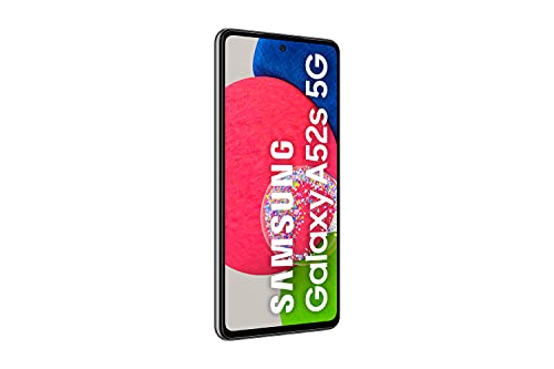 Samsung Smartphone Galaxy A52s 5G con Pantalla Infinity-O FHD+ de 6,5 Pulgadas, 6 GB de RAM y 128 GB de Memoria Interna Ampliable, Batería de 4500 mAh y Carga Superrápida Negro(Version ES)