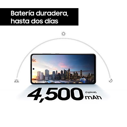 Samsung Smartphone Galaxy A52s 5G con Pantalla Infinity-O FHD+ de 6,5 Pulgadas, 6 GB de RAM y 128 GB de Memoria Interna Ampliable, Batería de 4500 mAh y Carga Superrápida Negro(Version ES)