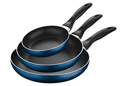 San Ignacio Blue Juego de sartenes (16,20 y 24 cm) Paradise de Aluminio prensado en Color Azul