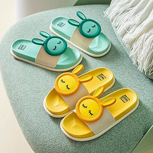 Sandalia Delicada,Pareja de Dibujos Animados hogar Fresco Zapatillas, baño con Zapatos de Fondo Grueso sin Fondo-Amarillo_38-39,Sandalias Wave