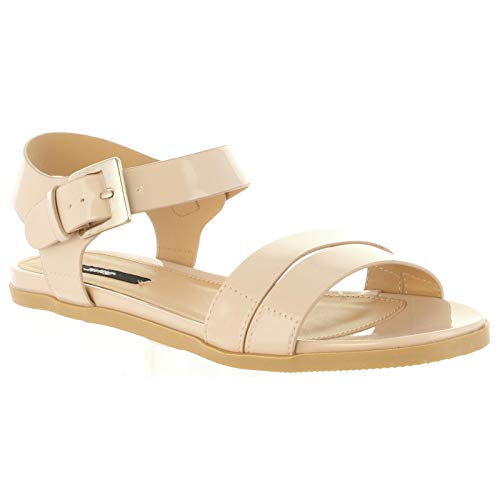SANDALIA MTNG MUJER MAQUILLAJE PLANA PATENT NUDE (36 EU)
