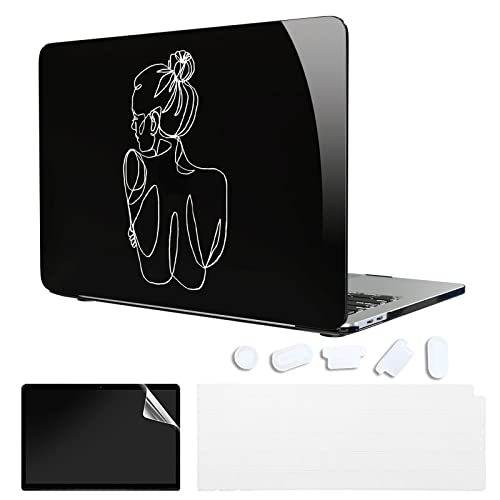 SanMuFly Funda para MacBook Air de 13 pulgadas 2018-2020 A2337 M1 A2179 A1932 Retina con Touch ID, funda de plástico duro bronceadora para MacBook Air de 13 pulgadas (7)