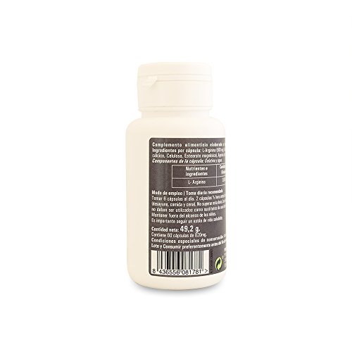 SANON - Sport Licaon L-arginina 60 Cápsulas De 820 Mg, One size, Vanilla, 49.2 Gramo