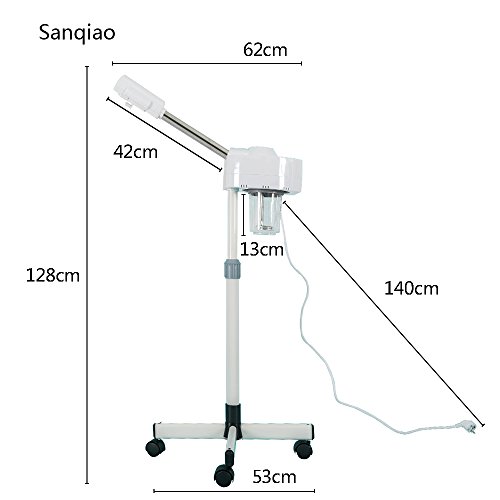 Sanqiao Profesional Sauna Vaporizador Facial de Nanómetro Iónico & Piel Hidratante & Limpieza Profunda con Ajustable Aromaterapia y Función Ozono 750W