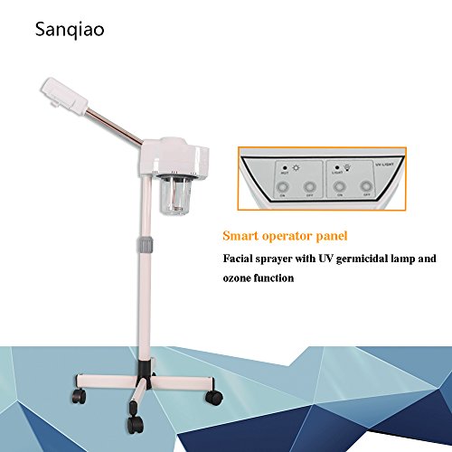 Sanqiao Profesional Sauna Vaporizador Facial de Nanómetro Iónico & Piel Hidratante & Limpieza Profunda con Ajustable Aromaterapia y Función Ozono 750W
