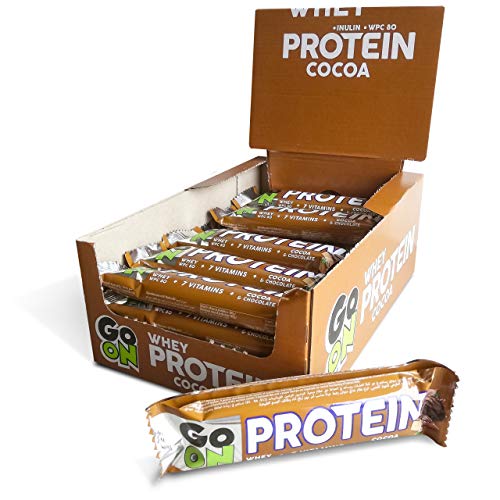 Sante Baton Go On Pack de barritas de 24x50 g - Barrita energética de proteínas - Concentrado de proteína de suero - Con vitaminas (Cacao)