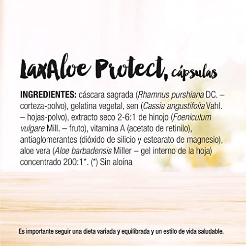 SANTIVERI – LaxAloe Protect / 60 cápsulas cáscara sagrada y sen, que ayudan a mantener la regularidad intestinal