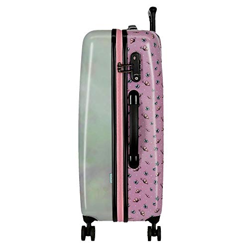 Santoro Gorjuss Somewhere Maleta Mediana Multicolor 45x67x26 cms Rígida ABS Cierre TSA 64L 3,5Kgs 4 Ruedas Dobles