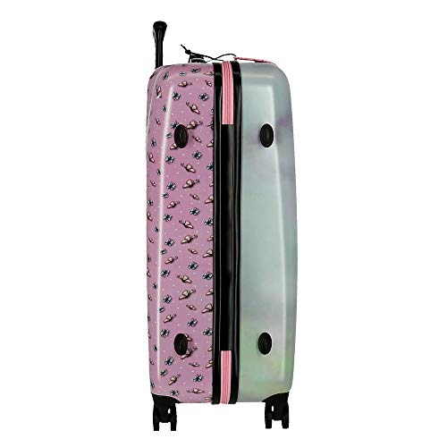 Santoro Gorjuss Somewhere Maleta Mediana Multicolor 45x67x26 cms Rígida ABS Cierre TSA 64L 3,5Kgs 4 Ruedas Dobles