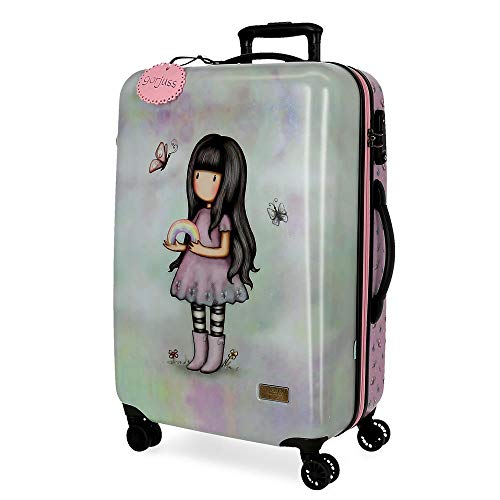 Santoro Gorjuss Somewhere Maleta Mediana Multicolor 45x67x26 cms Rígida ABS Cierre TSA 64L 3,5Kgs 4 Ruedas Dobles