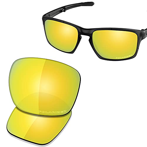 Saucer Lentes de repuesto para gafas de sol Oakley Silver, (High Defense - 24k Gold Polarized), Talla única