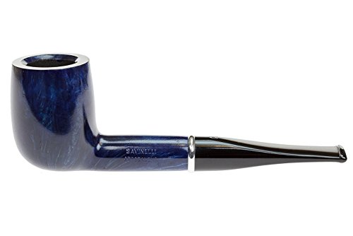 Savinelli Pipas italianas para fumar tabaco, Arcobaleno Smooth Blue 111