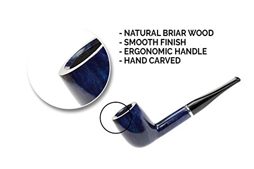Savinelli Pipas italianas para fumar tabaco, Arcobaleno Smooth Blue 111