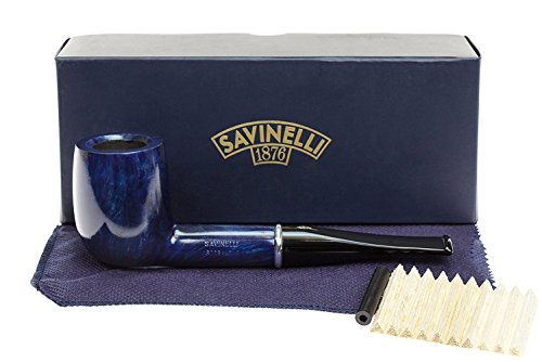 Savinelli Pipas italianas para fumar tabaco, Arcobaleno Smooth Blue 111