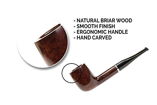 Savinelli Pipas italianas para fumar tabaco, Arcobaleno Smooth Brown 111