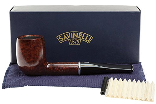 Savinelli Pipas italianas para fumar tabaco, Arcobaleno Smooth Brown 111