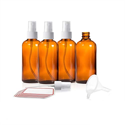 Sayano - 4 x Vidrio Botella con Espray/Vaporizador vacía para rellenar (50 ml)