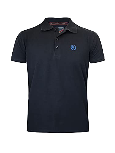 S&C Polo Manga Corta Hombre Regular Fit (Azul Marino, L)