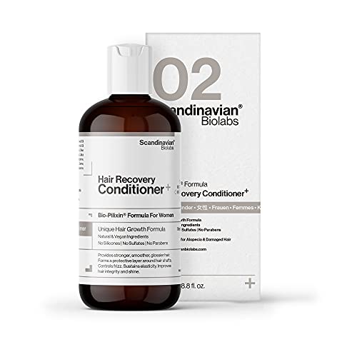 Scandinavian Biolabs | Acondicionador de recuperación de cabello para mujer | Tratamiento natural para el crecimiento del cabello | Protege los mechones capilares, recupera los tallos