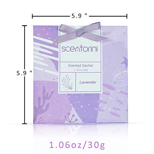 SCENTORINI 9 bolsitas de Fragancia de 30 g para cajones, armarios, Cereza, algodón Fresco, pachulí, Caramelo, Sakura, bergamota, Lavanda, Lino, ylang-ylang