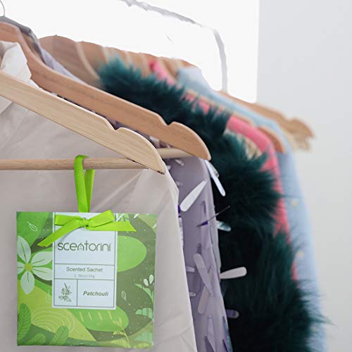 SCENTORINI 9 bolsitas de Fragancia de 30 g para cajones, armarios, Cereza, algodón Fresco, pachulí, Caramelo, Sakura, bergamota, Lavanda, Lino, ylang-ylang