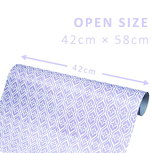 SCENTORINI Papel de Cajones de Fragancia de Lavanda, Perfumada para Armario Gabinete, 40 cm x 58 cm, 6 Hojas Violeta - Lavanda 6 Piezas