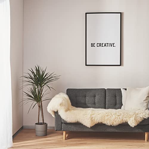 Schafshaut Store 100% Piel de Oveja Natural. Alfombra, Dos vómitos de Piel de Oveja – Manta Suave y mullida, un complemento Original para Cualquier habitación (Blanco, 210-200cm x 55-65cm)