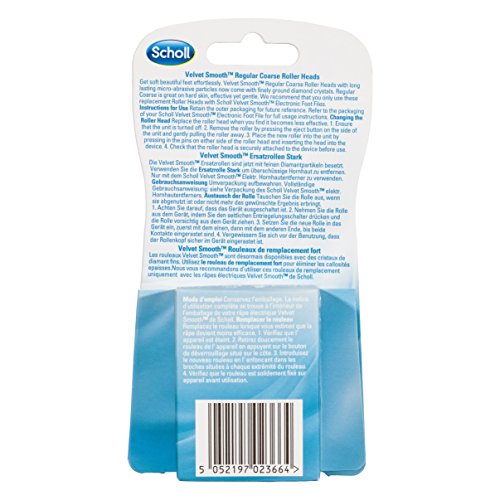 Scholl Velvet Smooth Repuesto Lima, Color Negro - 2 unidades
