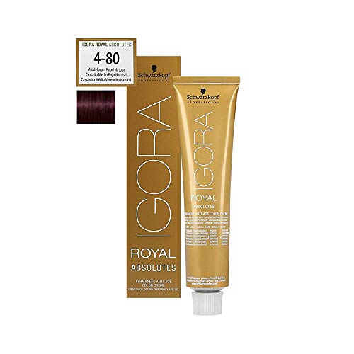 Schwarzkopf Igora Absolutes Tinte Permanente, Tono 4-80 - 60 ml