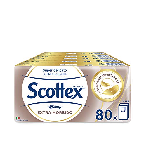 Scottex Extra suave, 10 paquetes de 8 paquetes, 1880 g