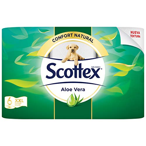 SCOTTEX papel higiénico aloe vera paquete 6 uds