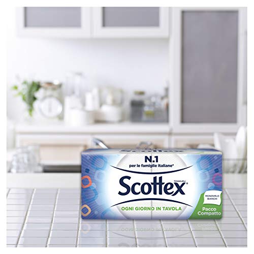 Scottex Servilletas de un solo velo para ahorrar espacio, 10 paquetes de 288 servilletas – 80 g