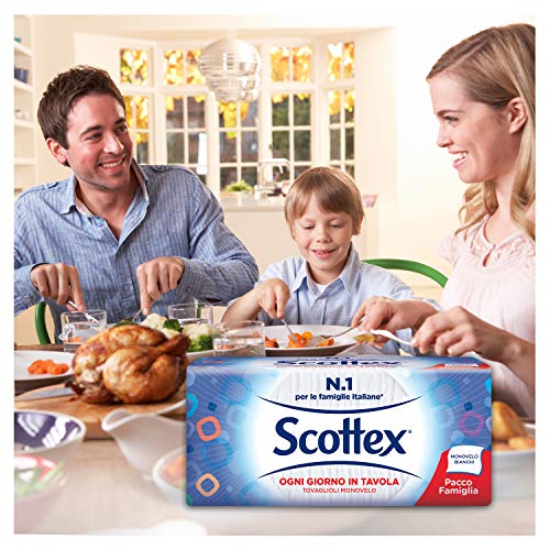 Scottex Servilletas de un solo velo para ahorrar espacio, 10 paquetes de 288 servilletas – 80 g