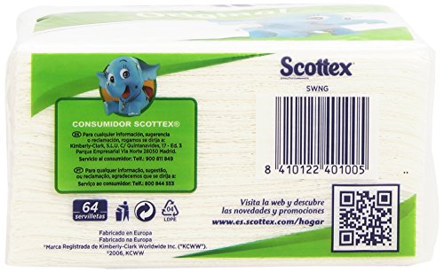 SCOTTEX - Servilletas Original 15X15 cm, 64 unidades
