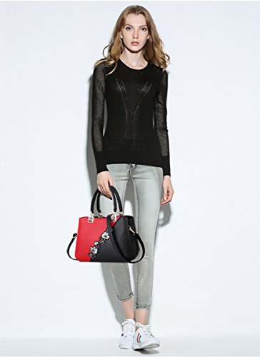 SDINAZ Bolsos de Mano Mujer Moda Cuero de PU Bolsos Bandolera Bolsos Totes Shoppers y Bolsos de Hombro
