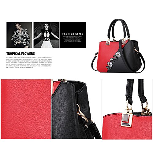 SDINAZ Bolsos de Mano Mujer Moda Cuero de PU Bolsos Bandolera Bolsos Totes Shoppers y Bolsos de Hombro