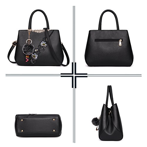 SDINAZ Bolsos de Mano Mujer Moda Cuero de PU Bolsos Bandolera Bolsos Totes Shoppers y Bolsos de Hombro