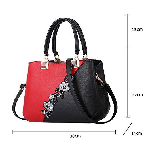 SDINAZ Bolsos de Mano Mujer Moda Cuero de PU Bolsos Bandolera Bolsos Totes Shoppers y Bolsos de Hombro